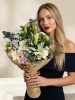 Beyaz Lilyum, Gerbera ve Kasımpatı Buketi